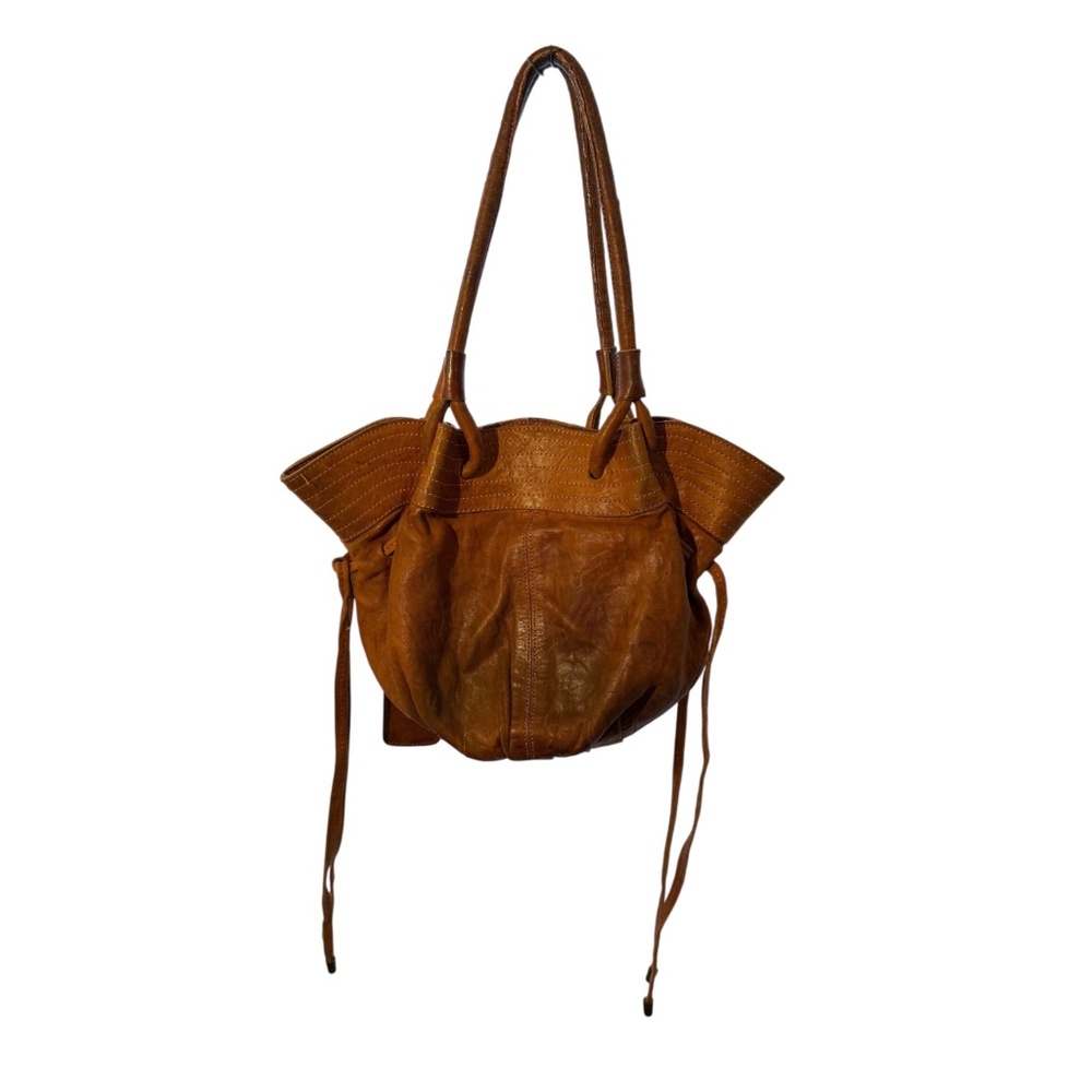 Dolce & Gabbana Handmade Italy Distressed Leather Shoulder Bag Brown Boho